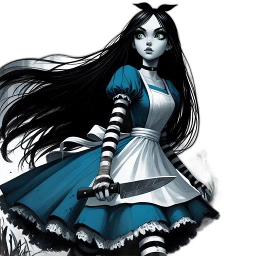 dress, fantasy art, comic book art, concept art transparent PNG cut-out