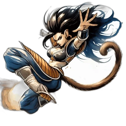 staff, dragon, hair, fantasy art transparent PNG cut-out