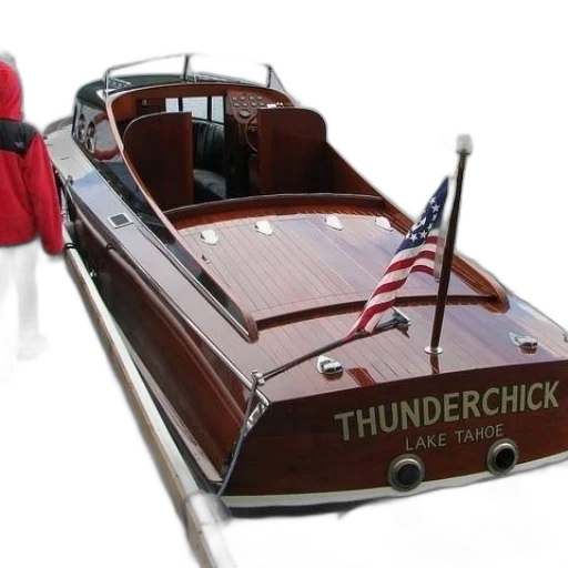 wooden, boat, name, thunderchick transparent PNG cut-out