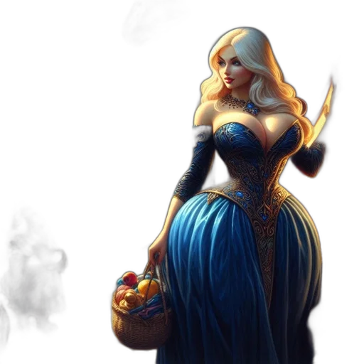 dress, fantasy art, concept art, comic book art transparent PNG cut-out