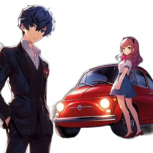 car, dress, anime, concept art transparent PNG cut-out