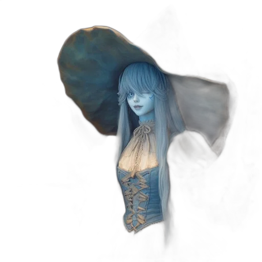 dress, umbrella, mask, hair transparent PNG cut-out