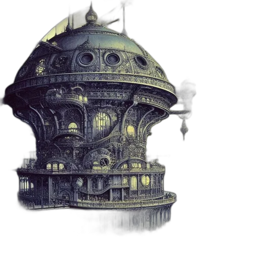 building, robot, concept art, fantasy art transparent PNG cut-out