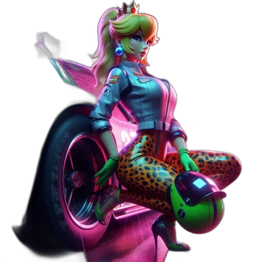 robot, concept art, vaporwave, 3d render transparent PNG cut-out