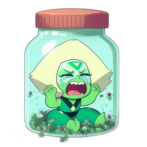 bottle, creature, concept art, cartoon transparent PNG cut-out