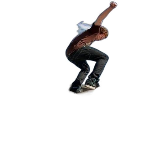 shoes, staff, hair, creature transparent PNG cut-out