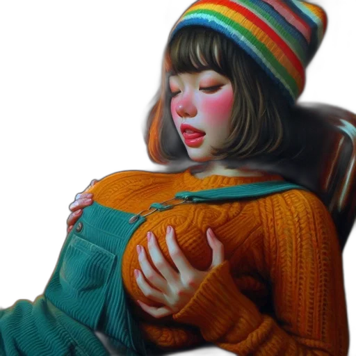 jacket, dress, furniture, oil painting transparent PNG cut-out