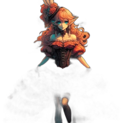 dress, crown, mask, weapon transparent PNG cut-out