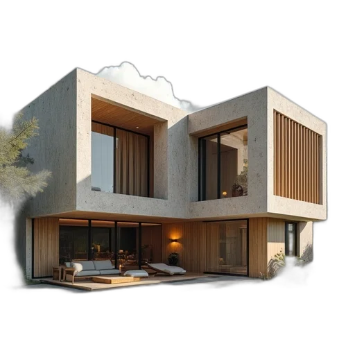building, furniture, 3d render, photorealistic transparent PNG cut-out