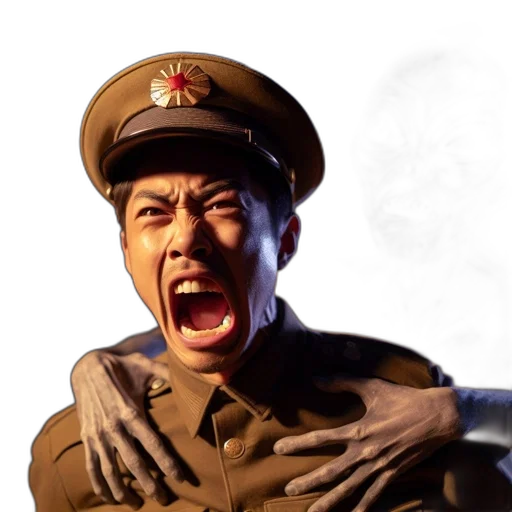 face, staff, weapon, hat transparent PNG cut-out
