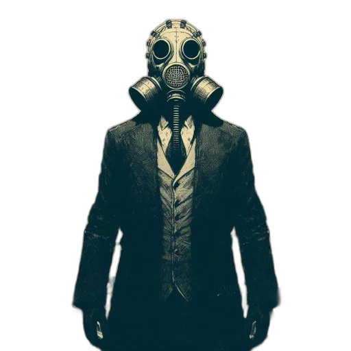 mask, jacket, robot, creature transparent PNG cut-out