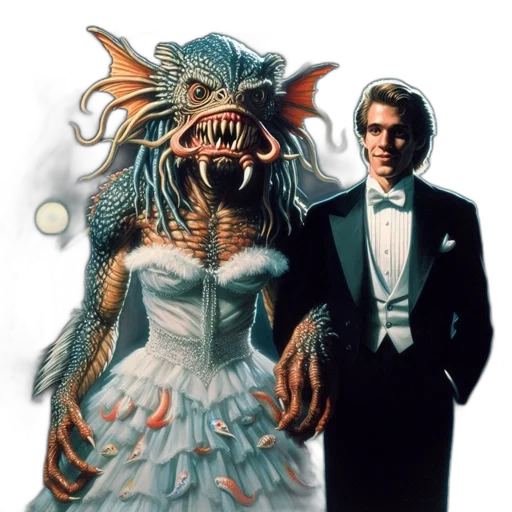creature, mask, dress, concept art transparent PNG cut-out