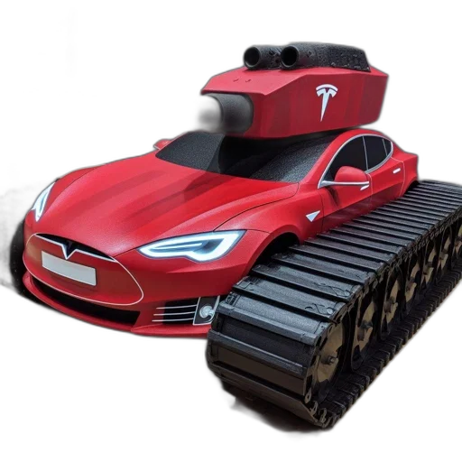 car, weapon, robot, 3d render transparent PNG cut-out