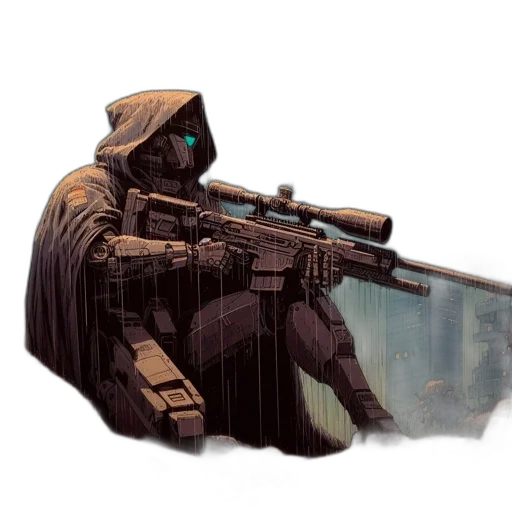 weapon, robot, staff, concept art transparent PNG cut-out