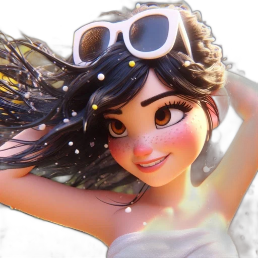 hair, 3d render, photorealistic, concept art transparent PNG cut-out