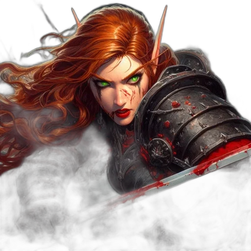 fantasy art, comic book art, concept art, photorealistic transparent PNG cut-out