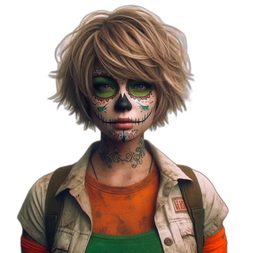 face, mask, jacket, concept art transparent PNG cut-out