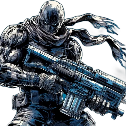 weapon, comic book art, concept art, cyberpunk transparent PNG cut-out