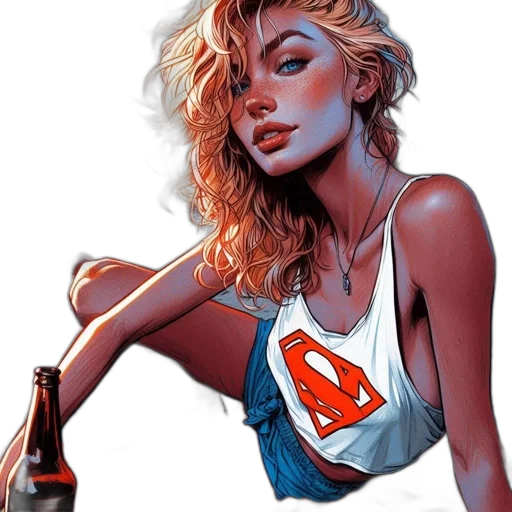 comic book art, concept art, fantasy art, cartoon transparent PNG cut-out