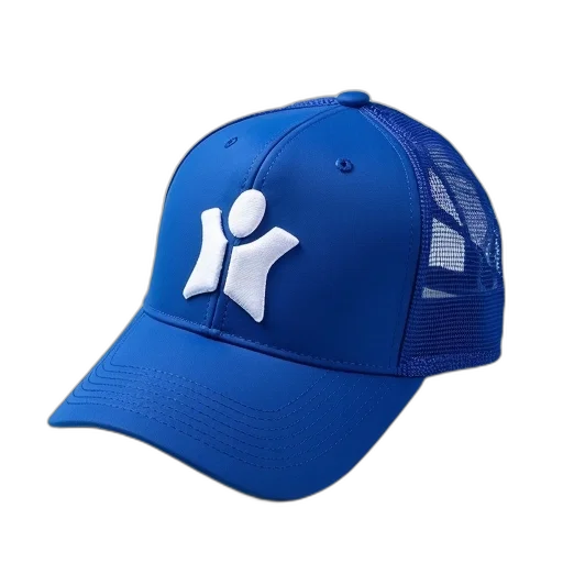 hat, crown, 3d render, blue transparent PNG cut-out