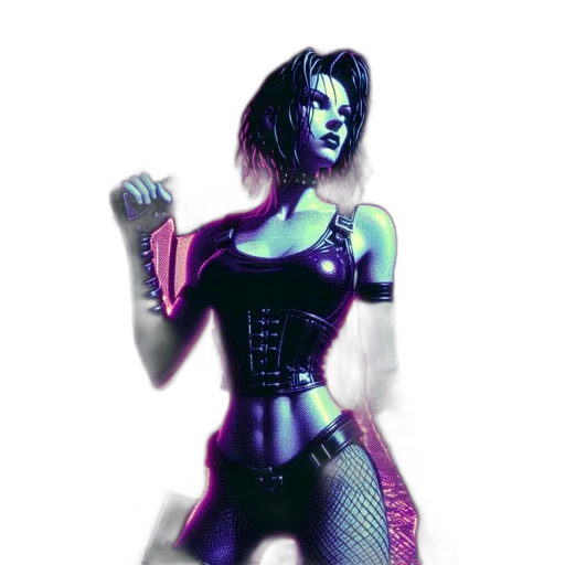 dress, robot, cyberpunk, concept art transparent PNG cut-out