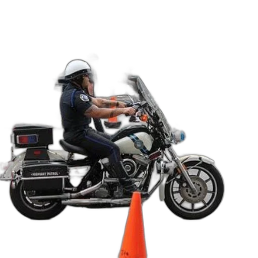 police, officer, motorcycle, navigates transparent PNG cut-out