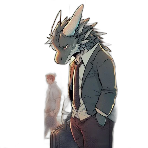 mask, staff, dragon, jacket transparent PNG cut-out