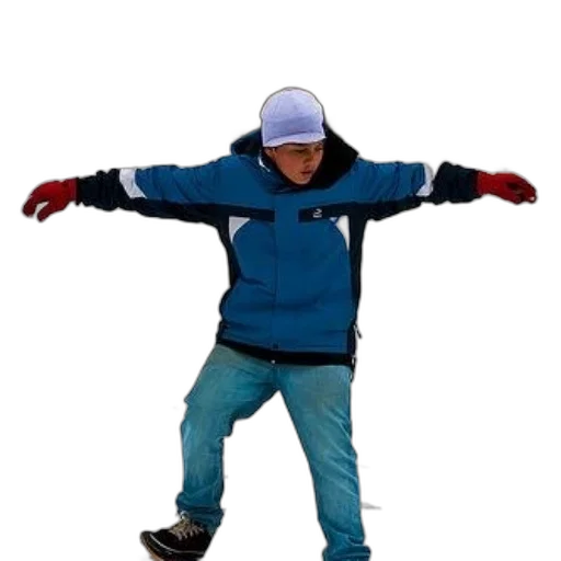jacket, staff, hat, creature transparent PNG cut-out