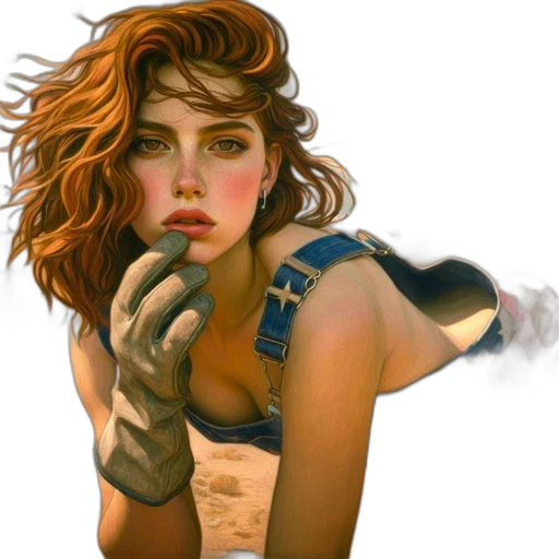 face, jewelry, concept art, comic book art transparent PNG cut-out