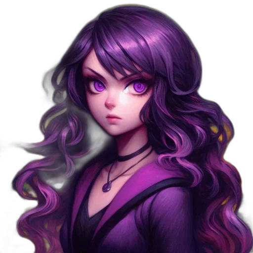 hair, face, staff, fantasy art transparent PNG cut-out