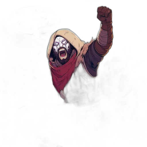 mask, comic book art, fantasy art, concept art transparent PNG cut-out