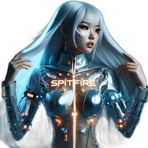 robot, staff, sword, cyberpunk transparent PNG cut-out