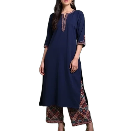 dress, blue, woman, navy transparent PNG cut-out