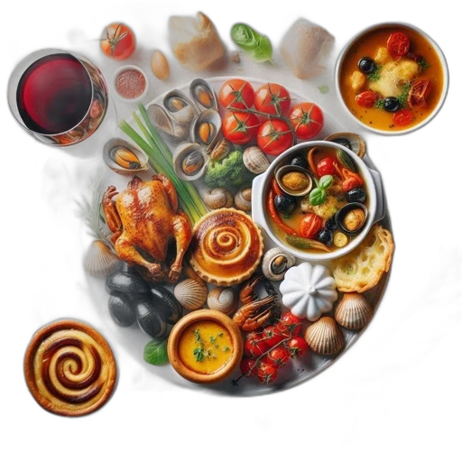 food, jewelry, photorealistic, 3d render transparent PNG cut-out
