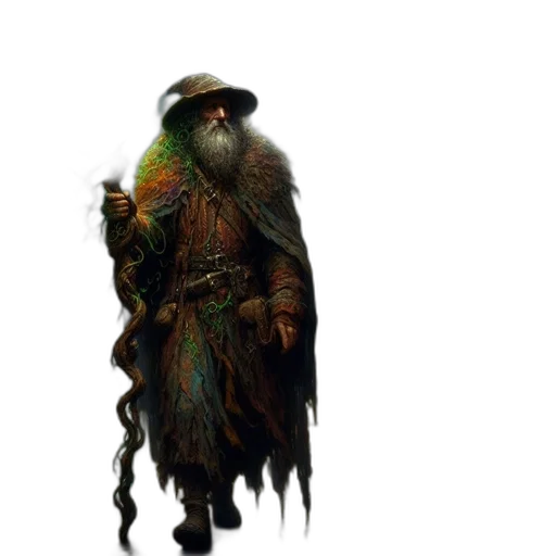 staff, creature, hat, sword transparent PNG cut-out