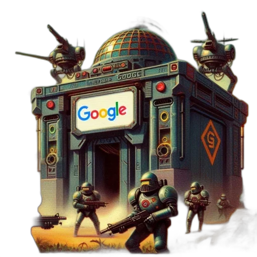 robot, building, concept art, cyberpunk transparent PNG cut-out