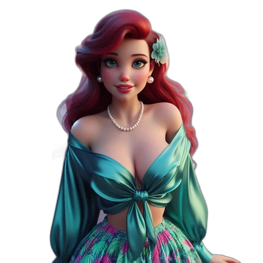 dress, 3d render, concept art, fantasy art transparent PNG cut-out