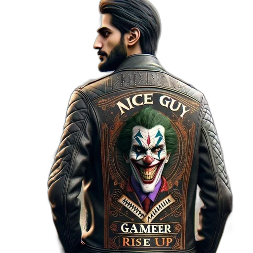 jacket, face, concept art, photorealistic transparent PNG cut-out