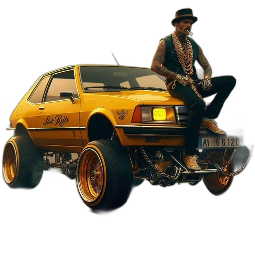 car, concept art, photorealistic, 3d render transparent PNG cut-out