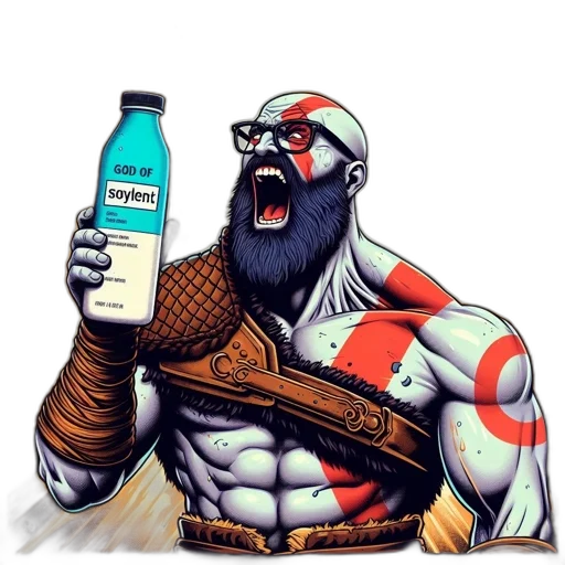bottle, animal, fantasy art, comic book art transparent PNG cut-out