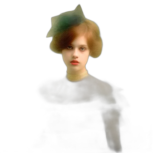 hat, hair, face, dress transparent PNG cut-out