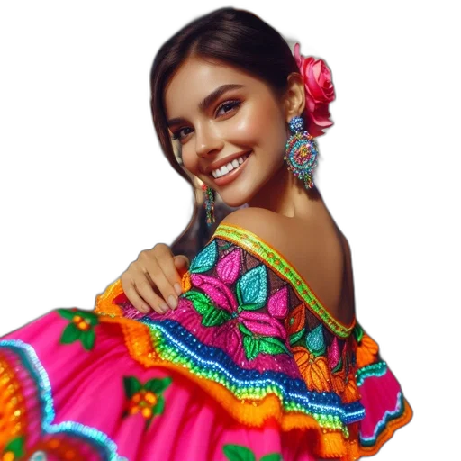 dress, jewelry, face, photorealistic transparent PNG cut-out