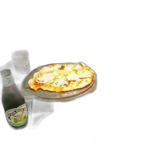food, bottle, 3d render, pizza transparent PNG cut-out
