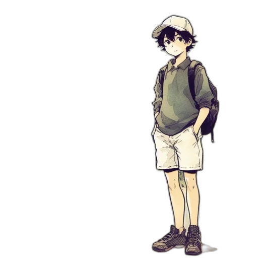 hat, creature, staff, jacket transparent PNG cut-out