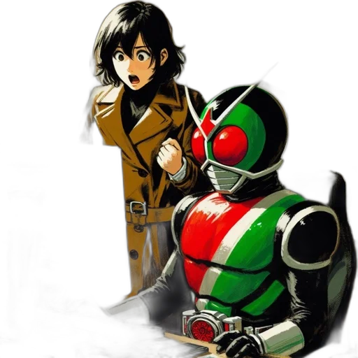 robot, jacket, weapon, concept art transparent PNG cut-out