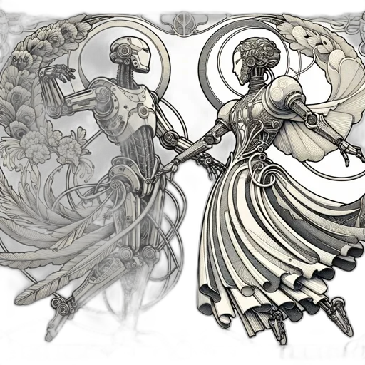 concept art, fantasy art, comic book art, pencil sketch transparent PNG cut-out