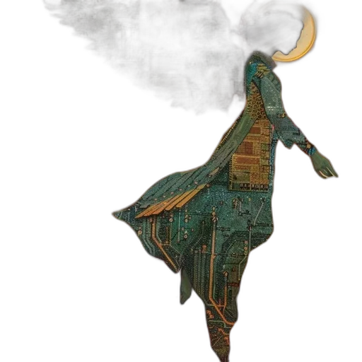 mask, dragon, staff, sword transparent PNG cut-out