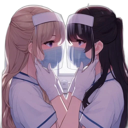 mask, face, anime, pixel art transparent PNG cut-out