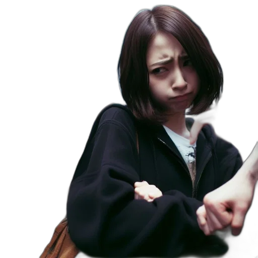staff, jacket, weapon, photorealistic transparent PNG cut-out