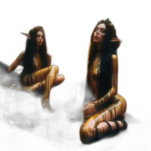creature, hair, dragon, dress transparent PNG cut-out